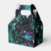 Green Violet Galaxy Star Milky Way Geschenkschachtel (Rückseite)