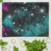 Green Violet Galaxy Star Milky Way Geschirrtuch (Gefaltet)