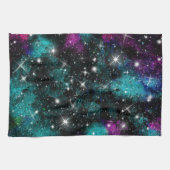 Green Violet Galaxy Star Milky Way Geschirrtuch (Horizontal)