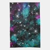 Green Violet Galaxy Star Milky Way Geschirrtuch (Vertikal)