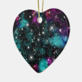 Green Violet Galaxy Star Milky Way Keramik Ornament (Links)
