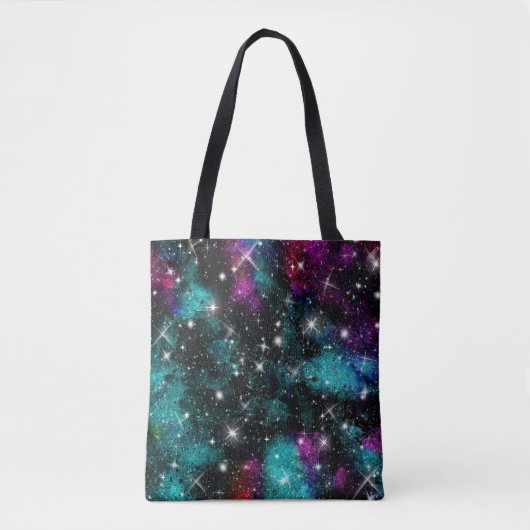 Green Violet Galaxy Star Milky Way Tasche (Vorderseite)