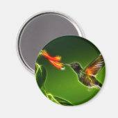 Green Violetear Hummingbird Magnet (Vorderseite/Rückseite)