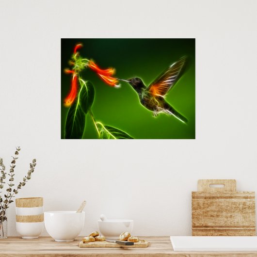 Green Violetear Hummingbird Poster (Küche)