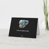 Green Vivianite Crystal Add Text Card Karte (Rückseite)