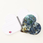 Green Vivianite Crystal Notebook Herz Valentine Notizblock (Innenseite)
