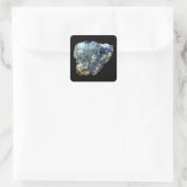 Green Vivianite Crystal Quadratischer Aufkleber (Tasche)