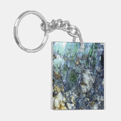 Green Vivianite Crystal Schlüsselanhänger (Vorderseite links)