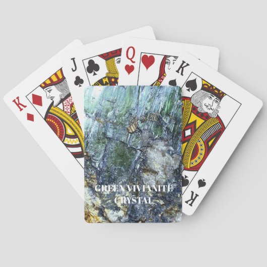 Green Vivianite Crystal Spielkarten (Rückseite)