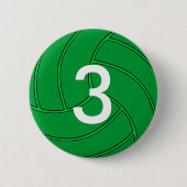 Green Volleyball Jersey Number or Initial Button (Vorderseite)