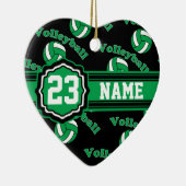 Green Volleyball Keramikornament (Rechts)