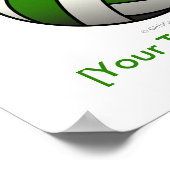 Green Volleyball Poster (Ecke)