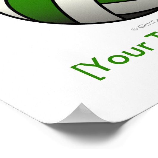 Green Volleyball Poster (Ecke)