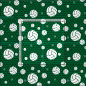 Green Volleyball Zickzack Gemustert Stoff (Kachel)