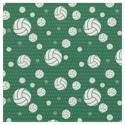 Green Volleyball Zickzack Gemustert Stoff (Nahaufnahme)