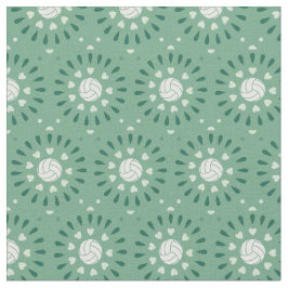 Green Volleyballs Kaleidoskop Muster Stoff