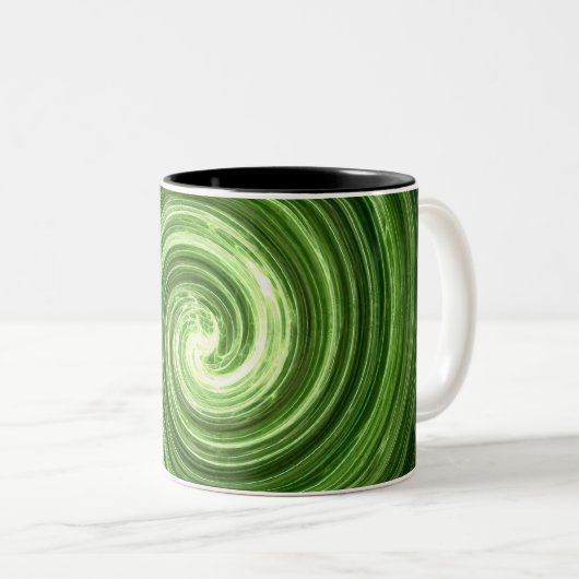 Green Vortex Zweifarbige Tasse (VorderseiteRechts)