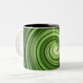 Green Vortex Zweifarbige Tasse (Vorderseite Links)
