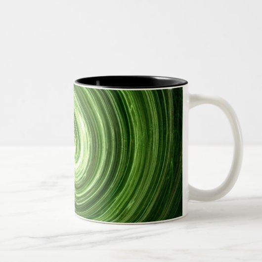 Green Vortex Zweifarbige Tasse (Rechts)