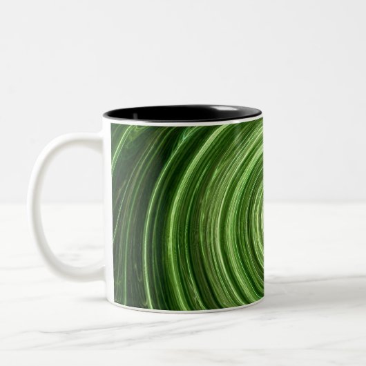 Green Vortex Zweifarbige Tasse (Links)