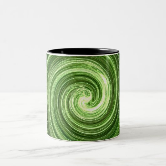 Green Vortex Zweifarbige Tasse (Mittel)