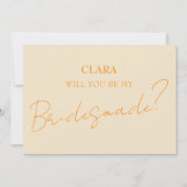 Green Vosvos Minimal Wedding Bridesmade Einladung (Vorderseite)