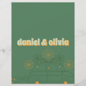 Green Vosvos Minimal Wedding Menü (Rückseite)