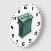 "Green Voting Box" Große Wanduhr (Winkel)