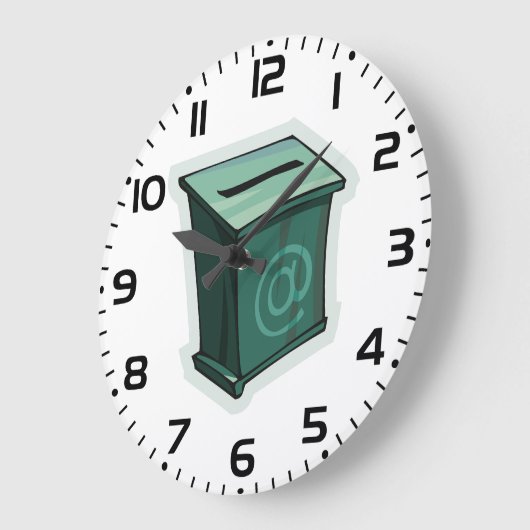 "Green Voting Box" Große Wanduhr (Winkel)