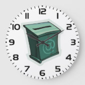 "Green Voting Box" Große Wanduhr (Vorderseite)