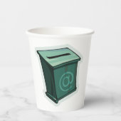 "Green Voting Box" Pappbecher (Vorderseite)