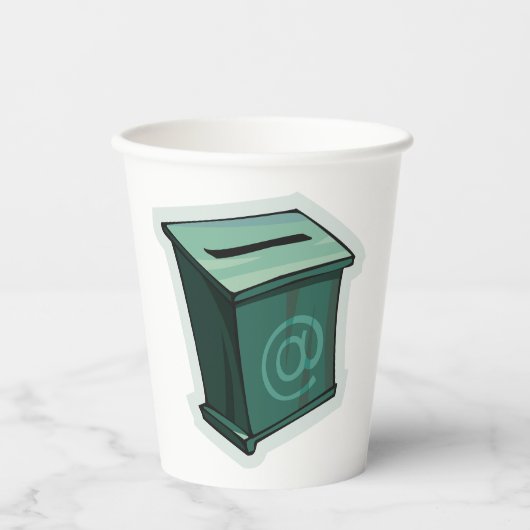 "Green Voting Box" Pappbecher (Vorderseite)