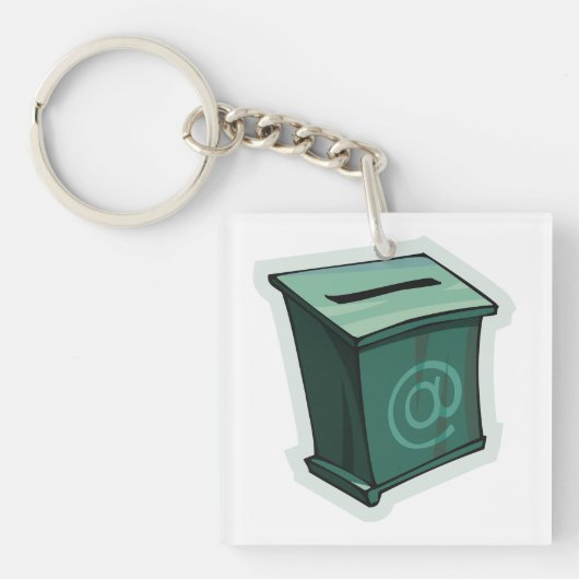"Green Voting Box" Schlüsselanhänger (Vorderseite)