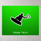 Green Wakeboarder Poster (Vorne)