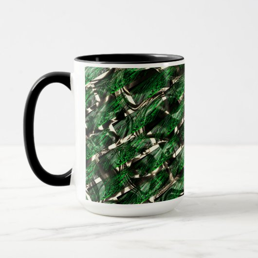 Green 'wall' Effekt und dunkelste Blasen? Tasse (Links)