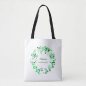 Green Wappen Individuelle Name Weddings Bridesmaid Tasche (Vorderseite)