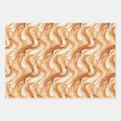 Green Warm Creamy Caramel Hearts Christmas Tree Geschenkpapier Set (Vorderseite)