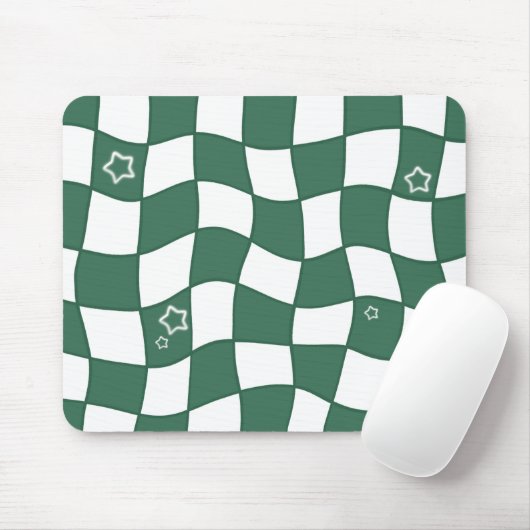 Green Warped Design Mousepad (Mit Mouse)