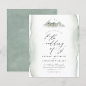 Green Water Blätter & Mountain Wedding (Vorne/Hinten)