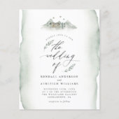 Green Water Blätter & Mountain Wedding (Vorderseite)