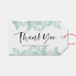 Green Water color Danke für die Tags | Anhänger