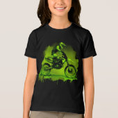 Green Water Color Dirt Bike Tri-Blend Shirt (Vorderseite)