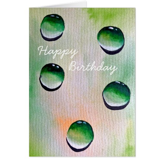 Green water drops art (Vorne)