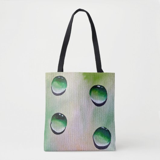 Green water drops art tasche (Vorderseite)