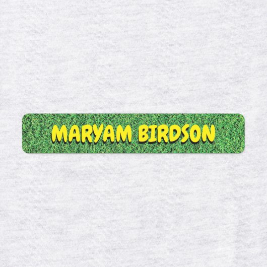 Green Water proof eisen on name etiketten für Klei (Design 2)