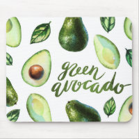 Green Watercolor Avocado Moderne Kalligrafie