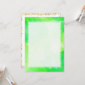 Green Watercolor Blank DIY Karte (Vorderseite/Rückseite Beispiel)