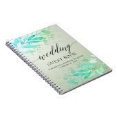 Green Watercolor Blätter Blume Hochzeitsbuch Notizblock (Rechte Seite)