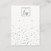 Green Watercolor Confetti-Logo 3 Vorführung Visitenkarte (Vorderseite)