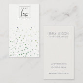 Green Watercolor Confetti-Logo Visitenkarte (Vorne/Hinten)